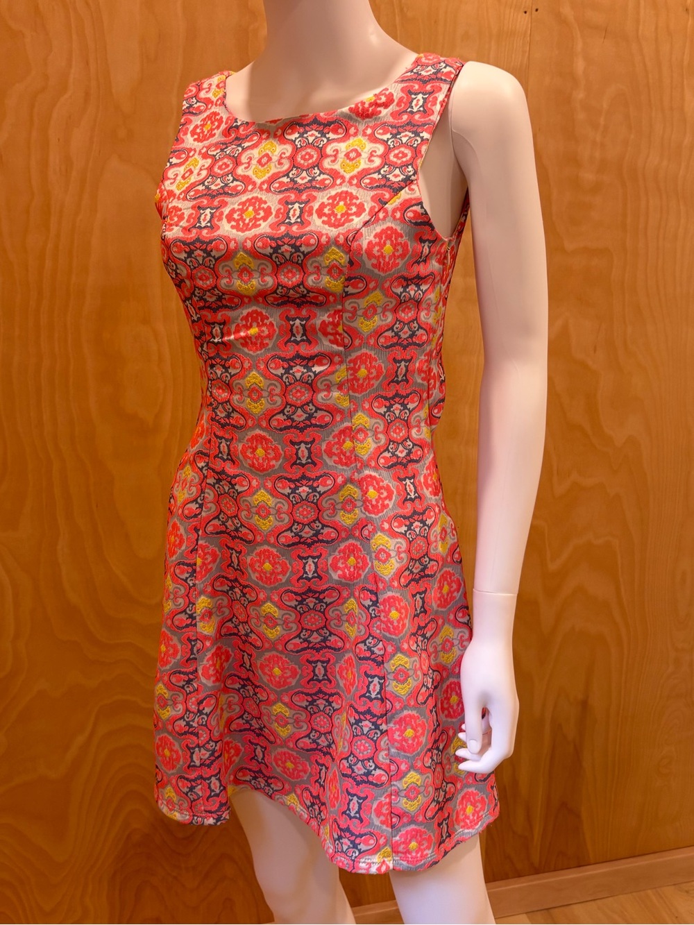 Alya Pink Multi-Color Backless mini Dress